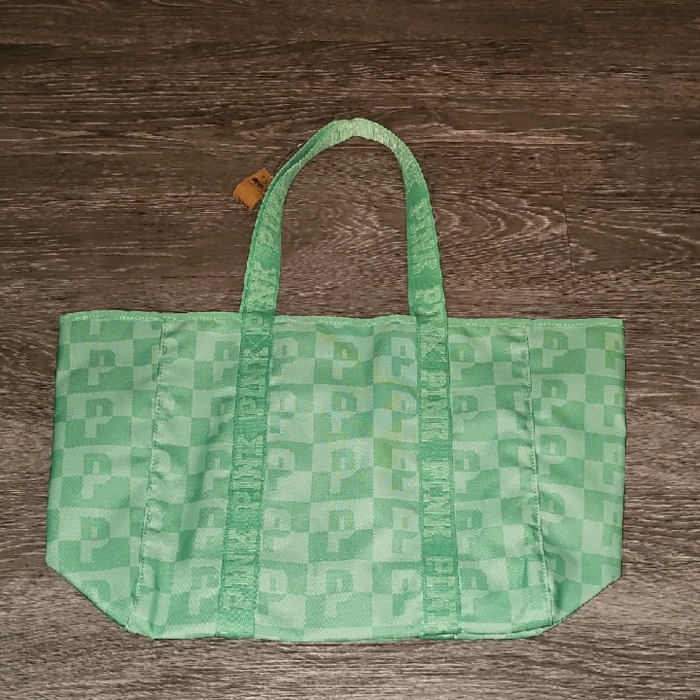 Victoria Secret PINK Green Nwts Tote Bag!! Dont Miss